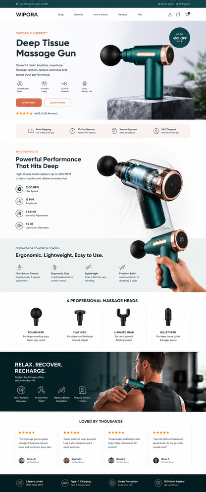 PulsePro™ Deep Tissue Massage Gun