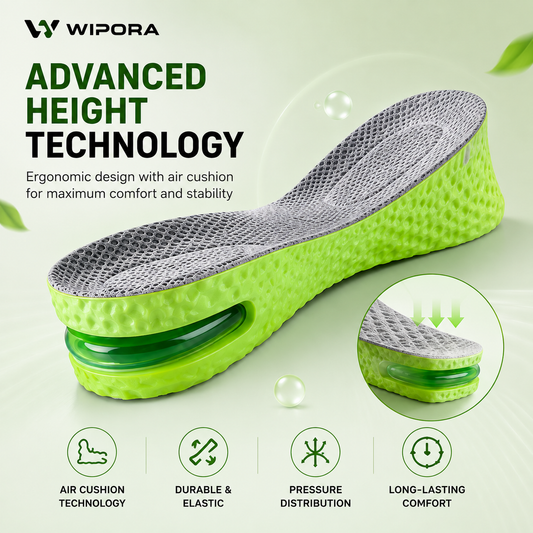 Comfortable cushioned insoles that increase height walk effortlessly and in style!