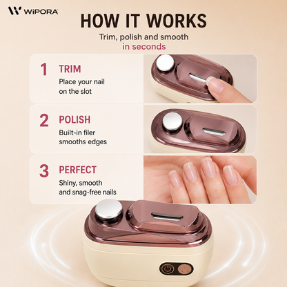 NailEase Automatic Nail Trimmer & Polisher – Safe Electric Nail Care for All Ages