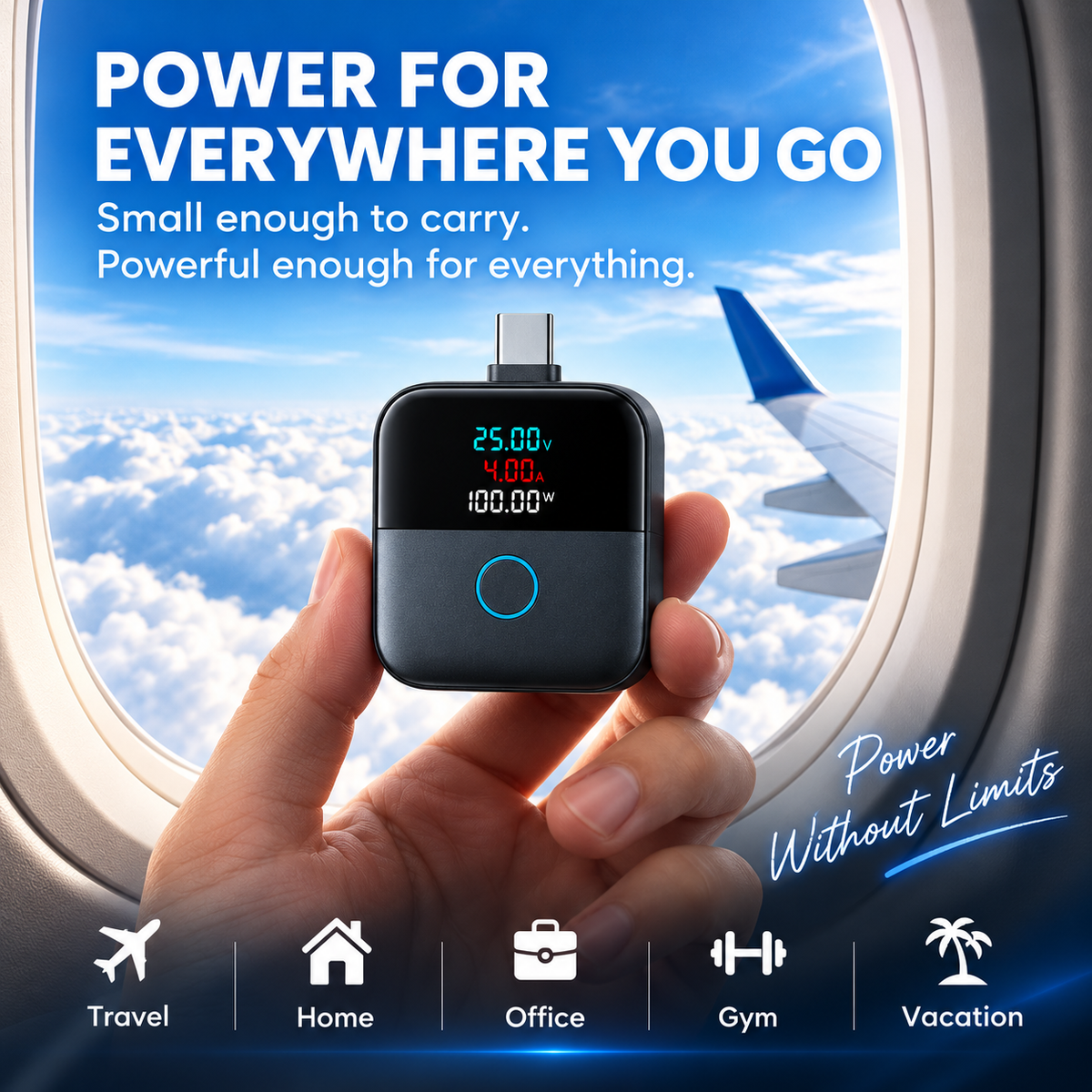 VoltPod™ – 140W Ultra-Fast Portable Power Bank