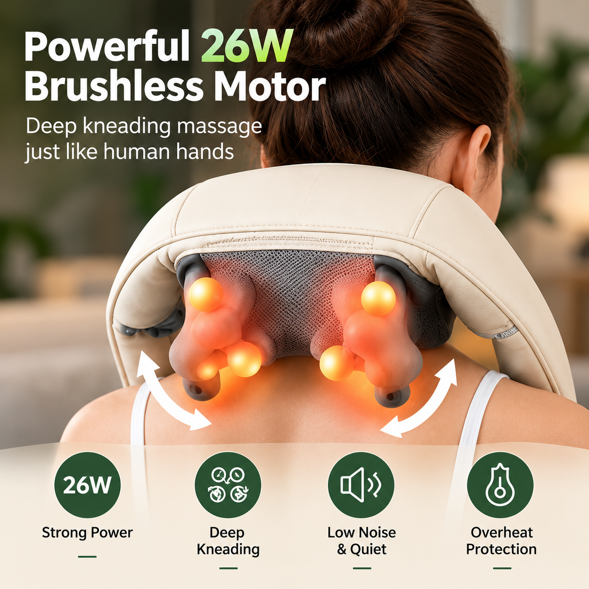 KneadEase™ Wireless Deep-Kneading Neck & Shoulder Massager