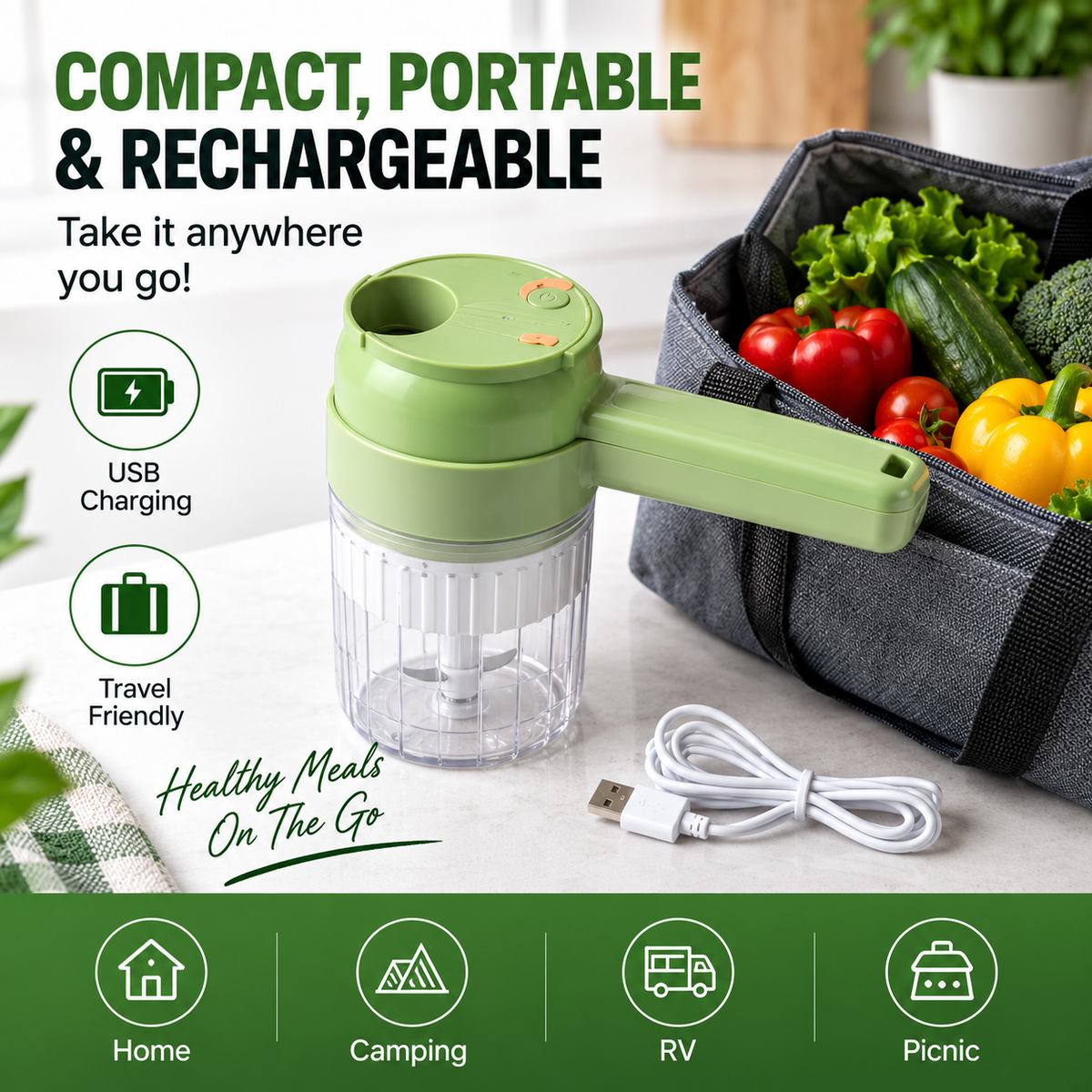 PrepGo™ – 4-in-1 Electric Food Prep Tool