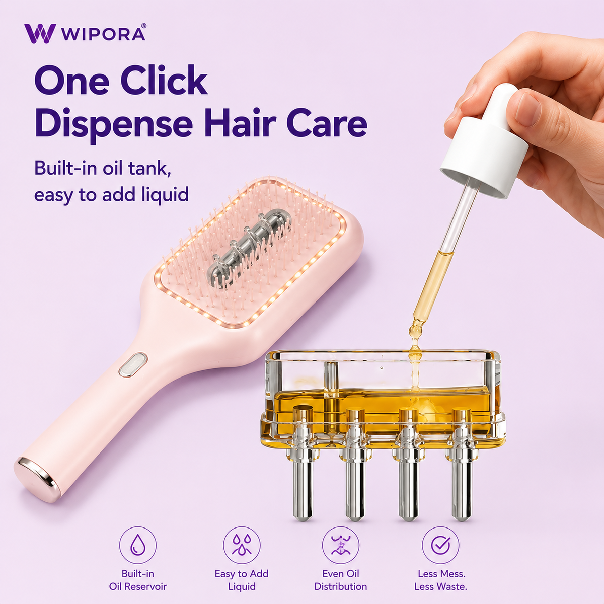 Hair Oil Dispensing Brush