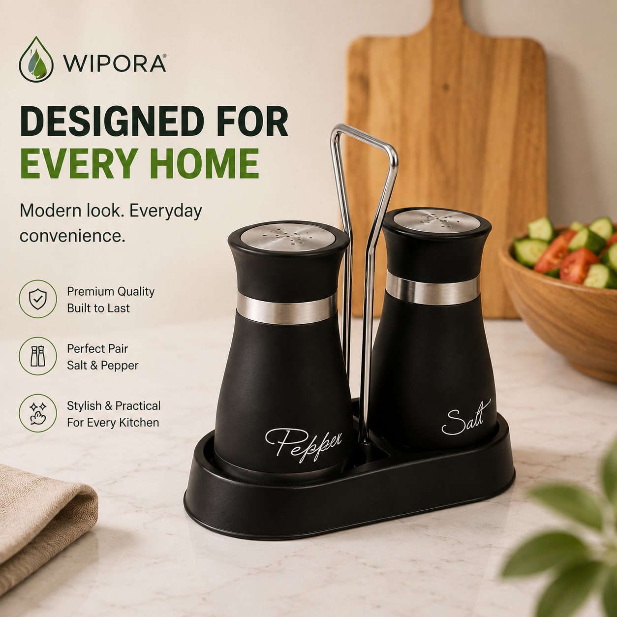 2 Pack Salt and Pepper Shakers Kitchen