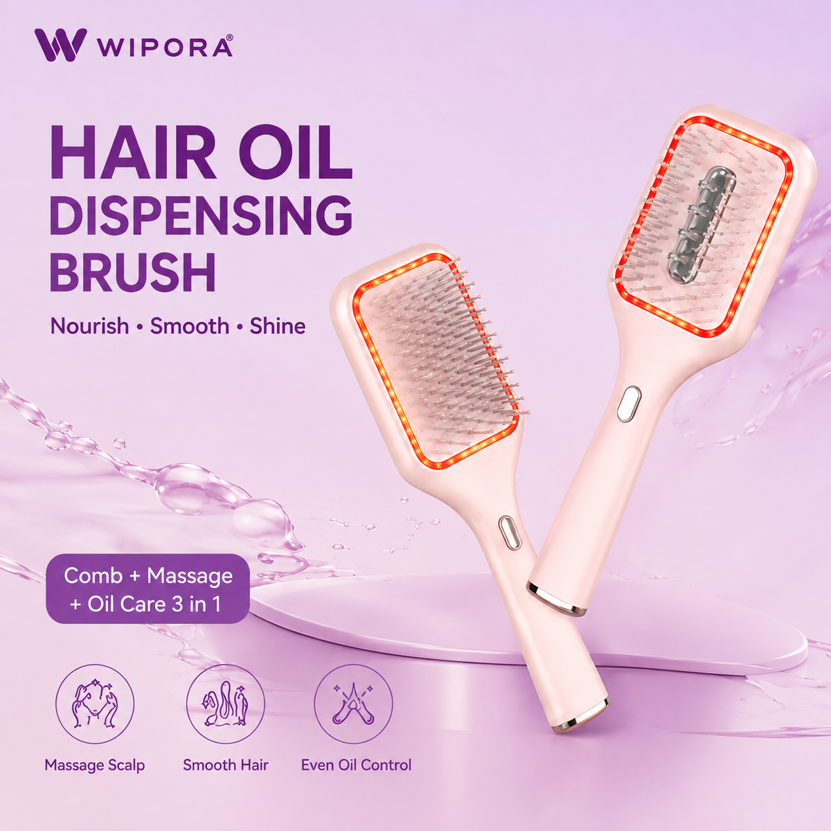 Hair Oil Dispensing Brush