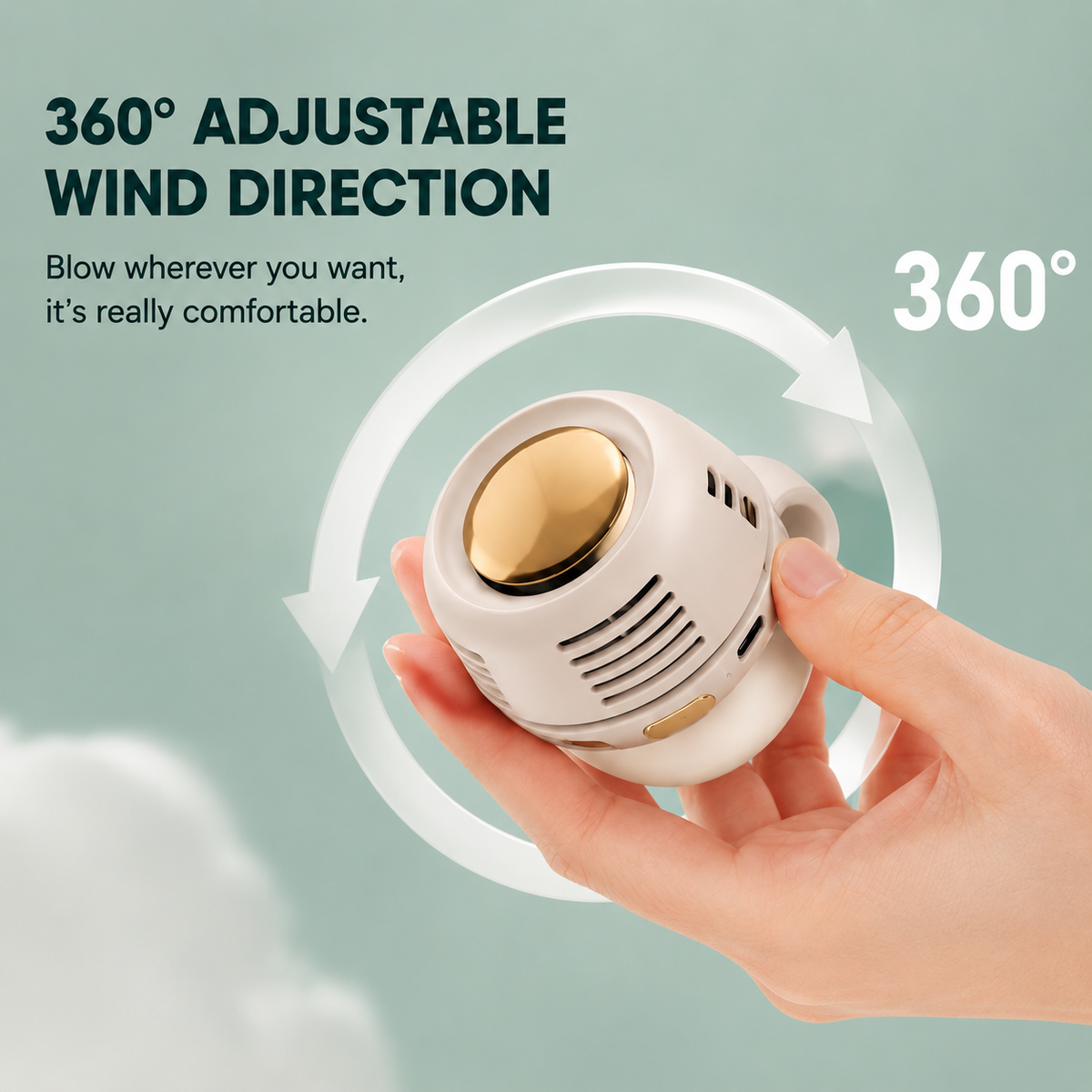 AirClip™ – 360° Portable Personal Cooling Fan.