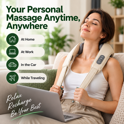 KneadEase™ Wireless Deep-Kneading Neck & Shoulder Massager