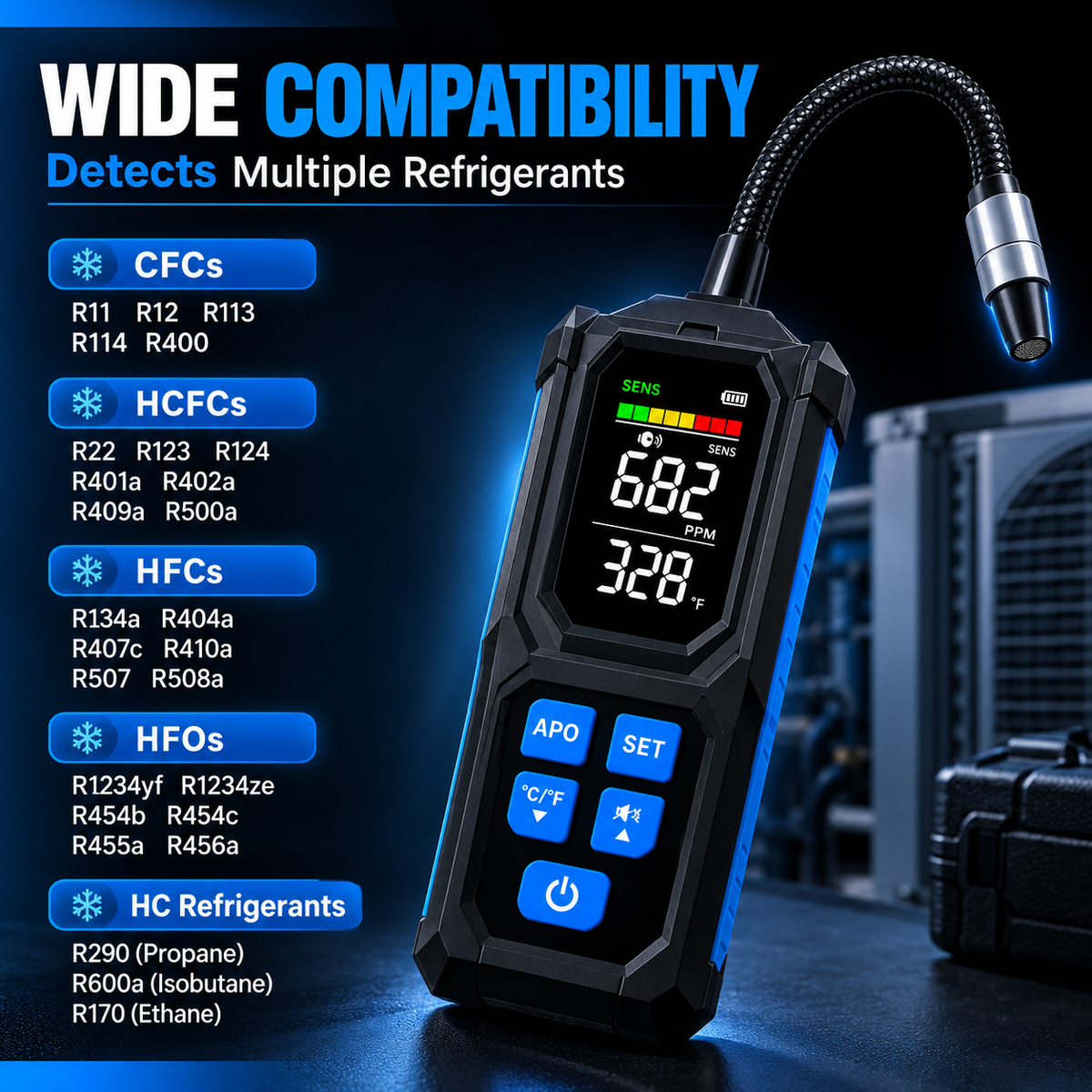LeakSense™ – Smart Refrigerant Leak Detector