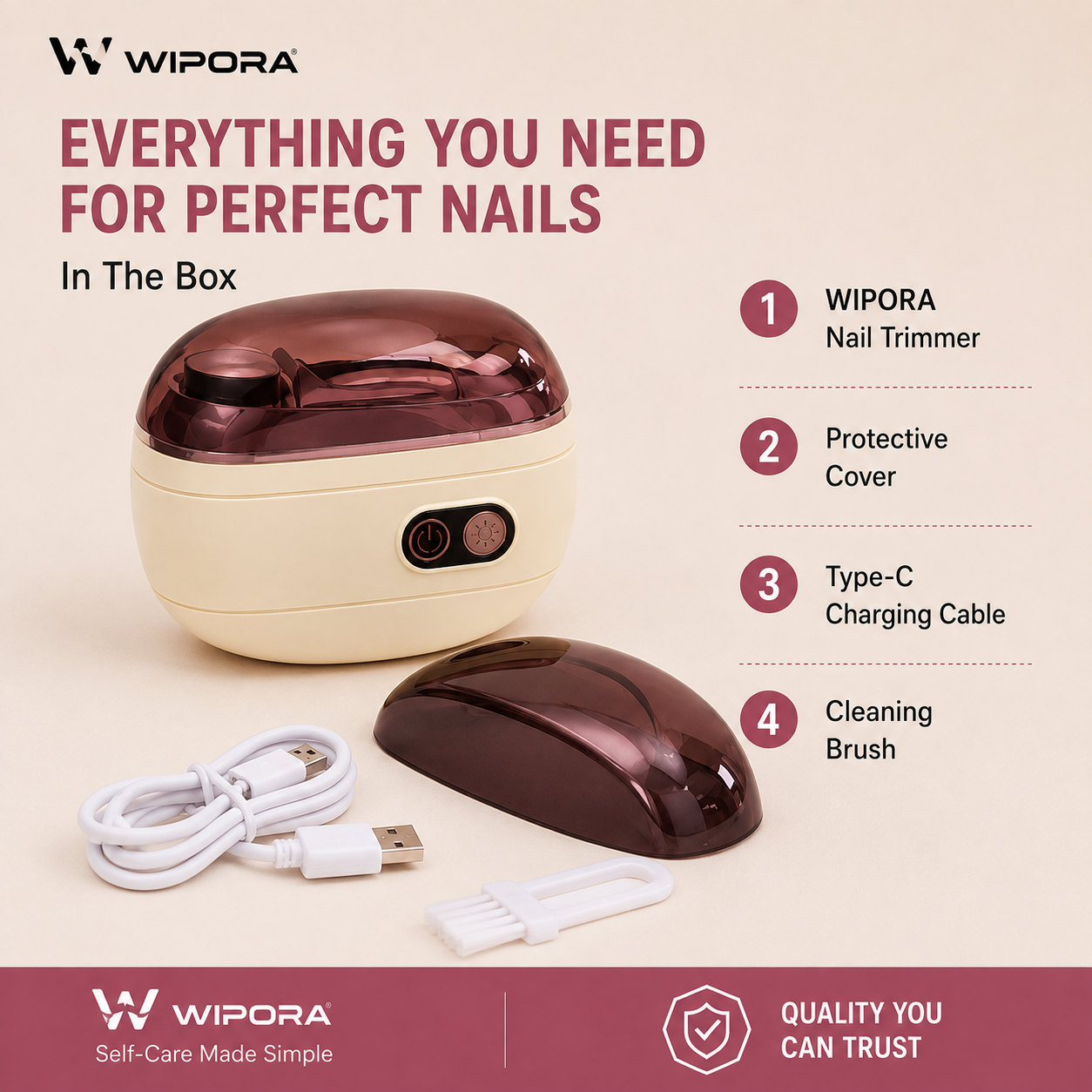 NailEase Automatic Nail Trimmer & Polisher – Safe Electric Nail Care for All Ages