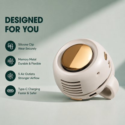 AirClip™ – 360° Portable Personal Cooling Fan.