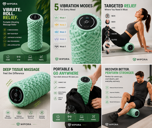 VibraRoll™ Portable Deep Tissue Massage Roller