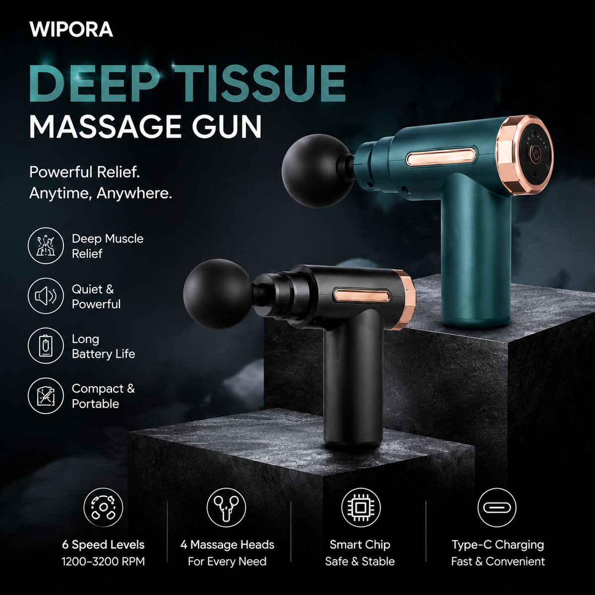PulsePro™ Deep Tissue Massage Gun