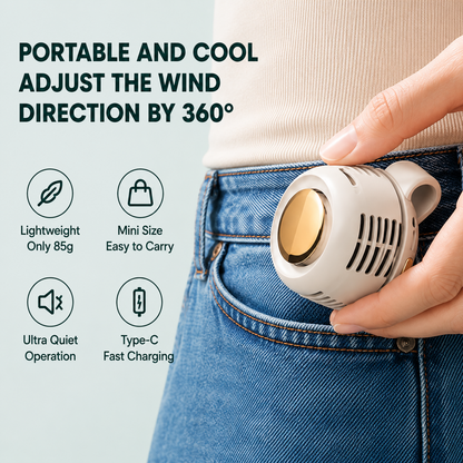 AirClip™ – 360° Portable Personal Cooling Fan.